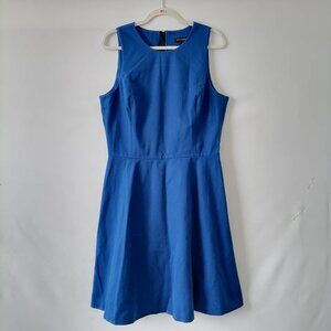 EUC Banana Republic Women's Royal Blue Sleeveless Fit & Flare Dress 14 Tall